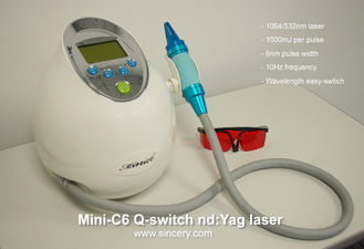 Nd YAG Q - geschalteter Laser für Tätowierungs-Abbau mit nahe Schleifen-der selbstständigen Wasser-Luftkühlung