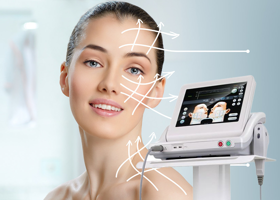 Haut, die HIFU-Schönheits-Maschinen-hohe Intensitäts-Ultraschall-Therapie für Schönheit festzieht
